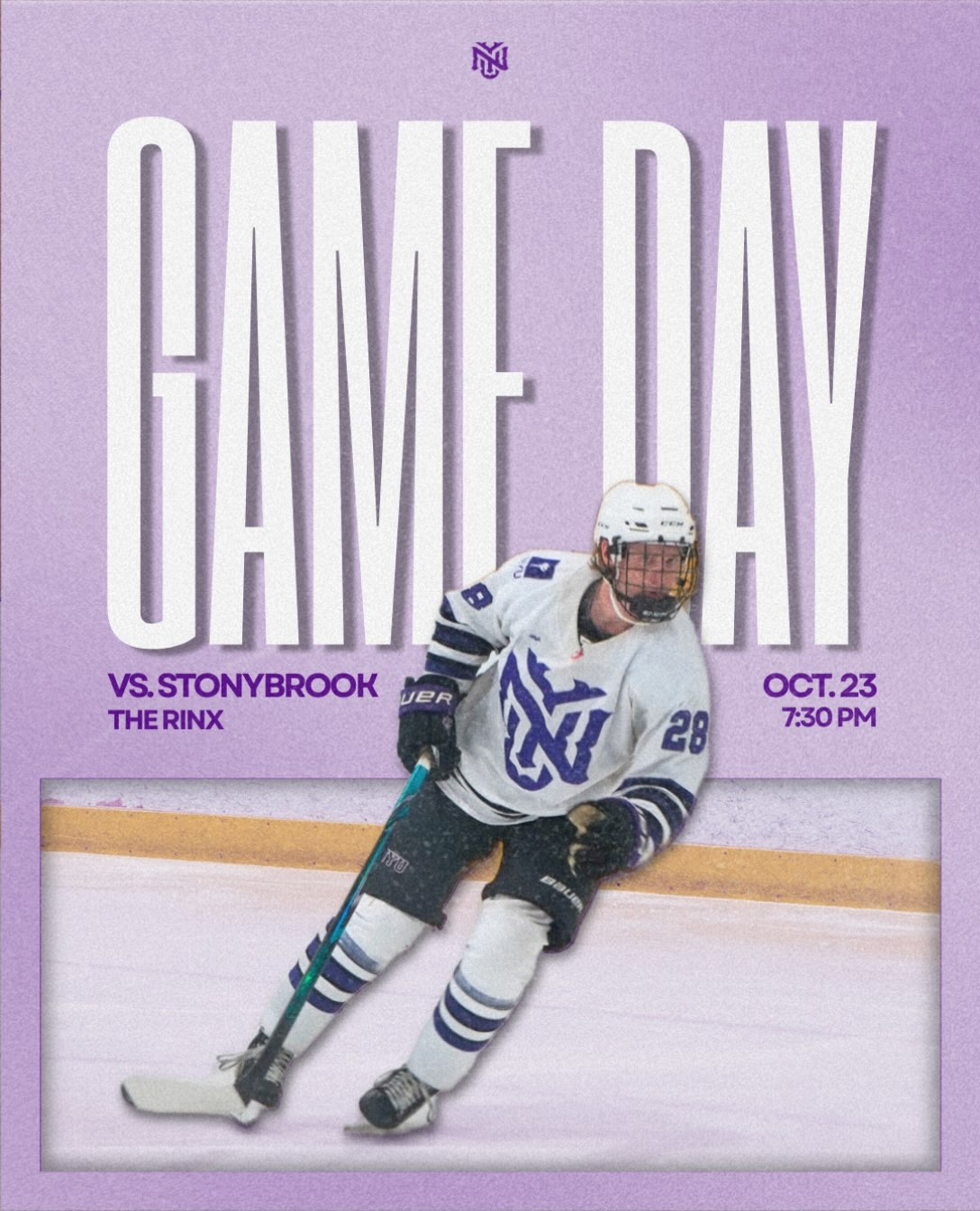It’s game day. 🏒

NYU takes on Stony Brook tonight at The Rinx.

🆚 Stony Brook University 
📍 The Rinx
⏰ 7:30 PM

#nyuhockey #gameday
